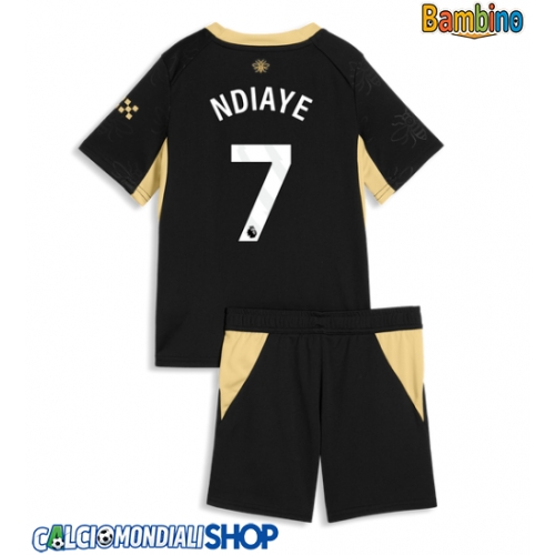 Maglie da calcio Manchester City Iliman Ndiaye #7 Seconda Maglia Bambino 2026-27 Manica Corta + Pantaloni corti)